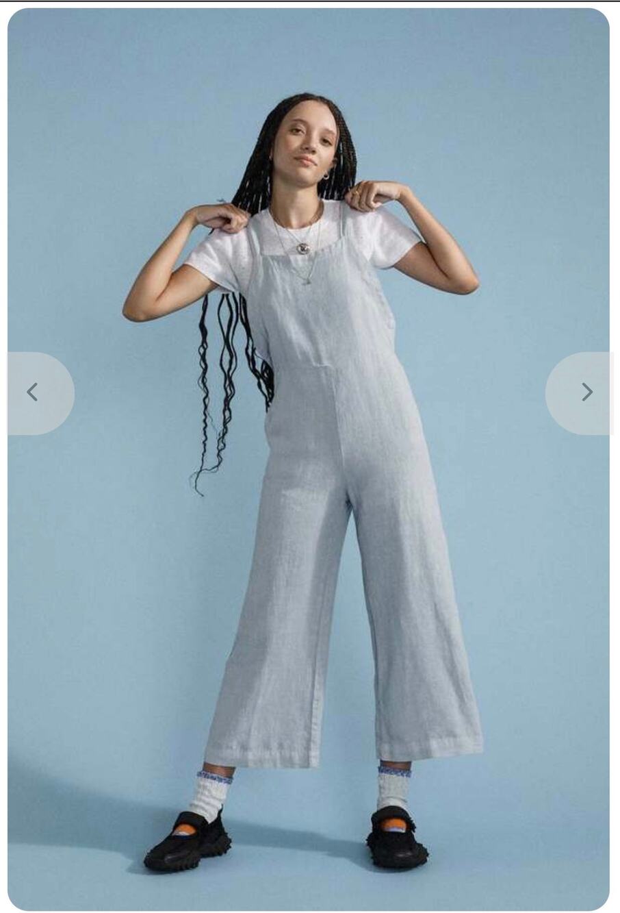 HANSEL FROM BASEL Jumpsuit 2 Penelope Glacier Linen Wide Leg Fitted Bodice